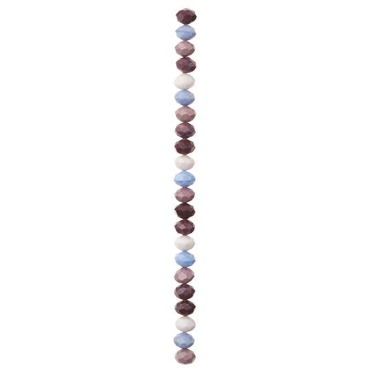 Multicolor Amethyst Glass Faceted Rondelle Beads, 10mm by Bead Landing™